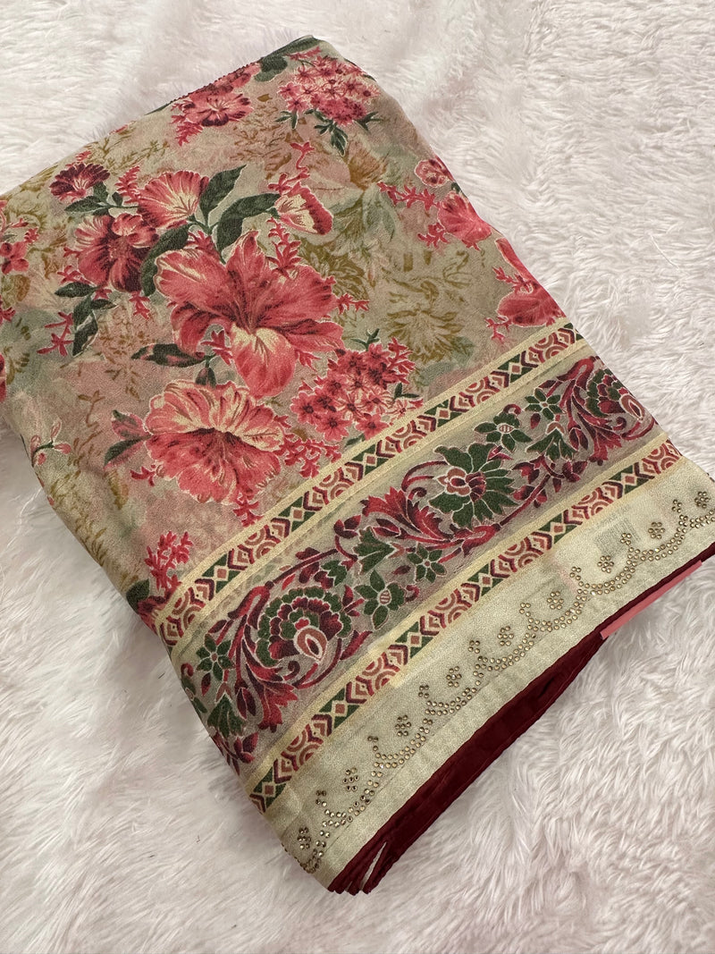 Brosso Fancy Saree New-JU10