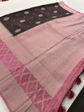 Crape Viscose Fancy Sarees-AU4