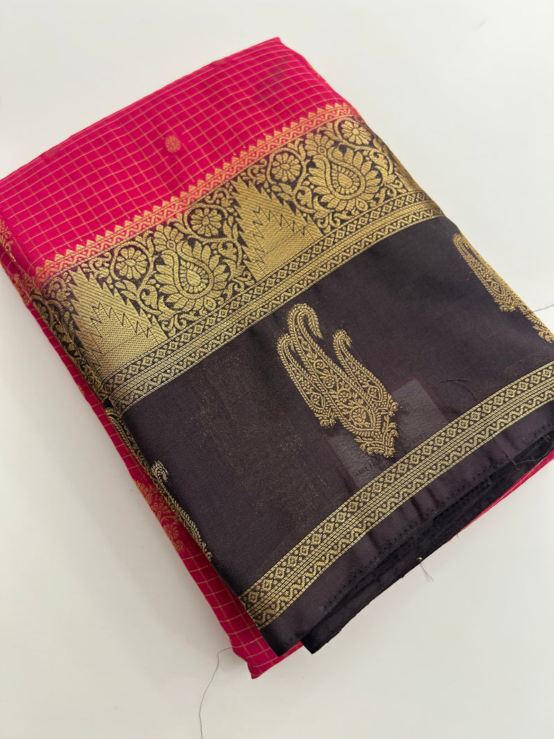 Semi Mysore Silk Saree-JU31