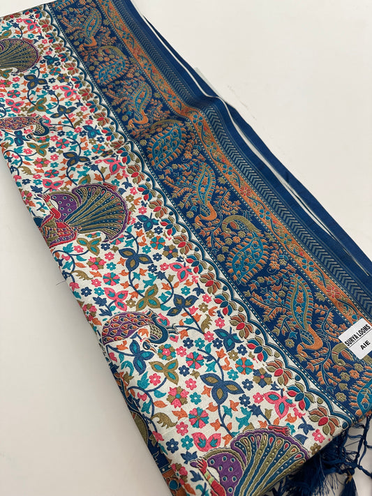 Kalamkari Tussar Printed-M26