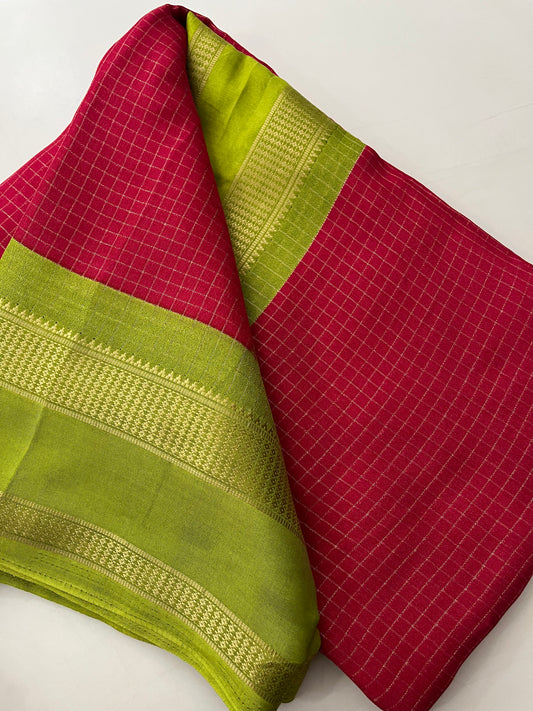 Crepe Chiffon Check