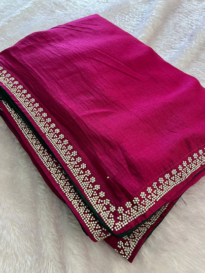 Tussar Fancy Stone Work