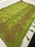 Jute Tussar Designer Sarees beautiful colour combinations🌹-AU9