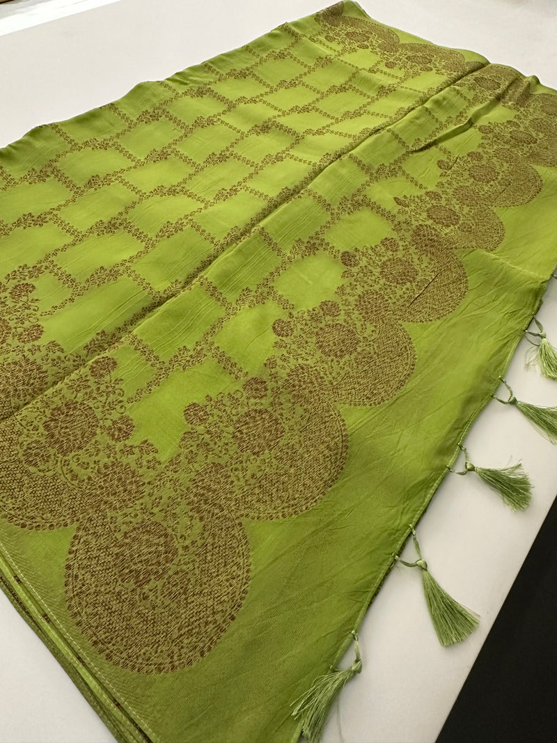 Jute Tussar Designer Sarees beautiful colour combinations🌹-AU9