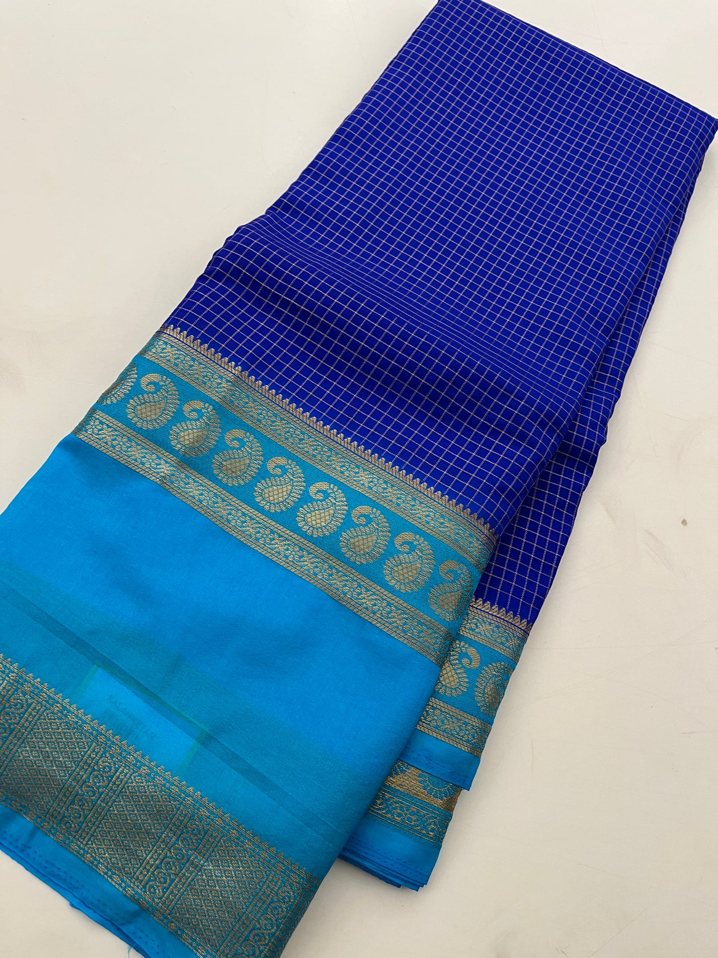 Crepe Small Checks Bentex Border