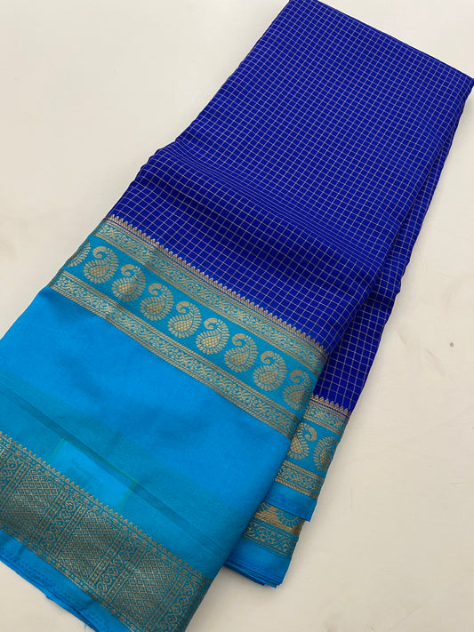 Crepe Small Checks Bentex Border