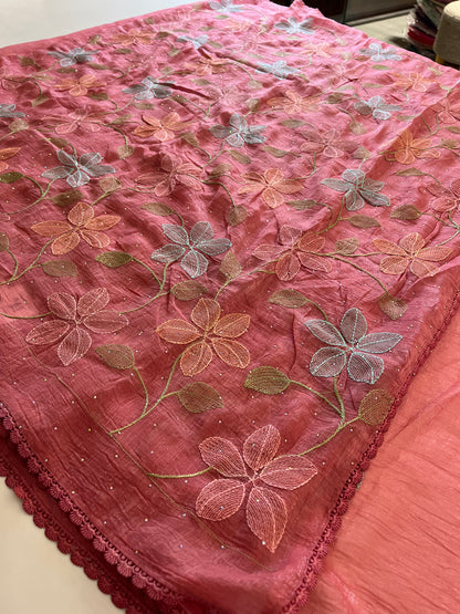 Soft organza fancy saree