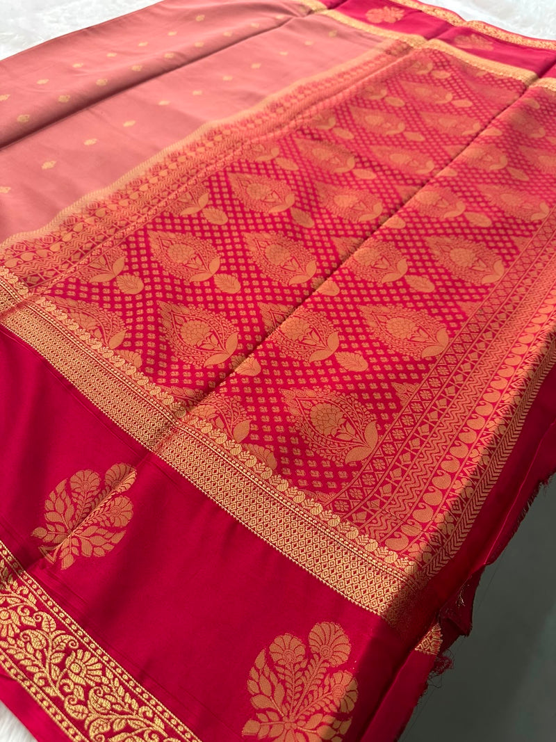 Semi Mysore Crape Silk saree-JU19