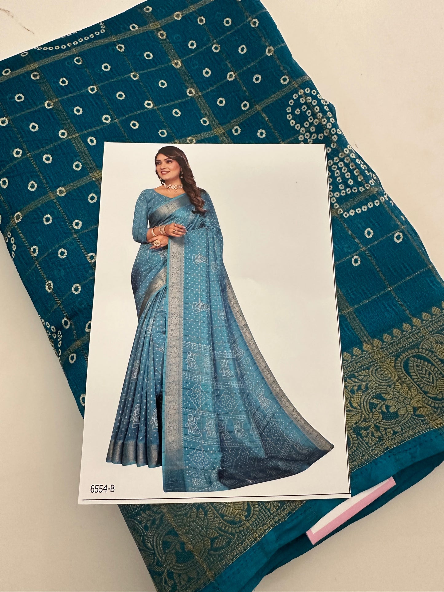 Crape Chiffon Fancy Saree-J1