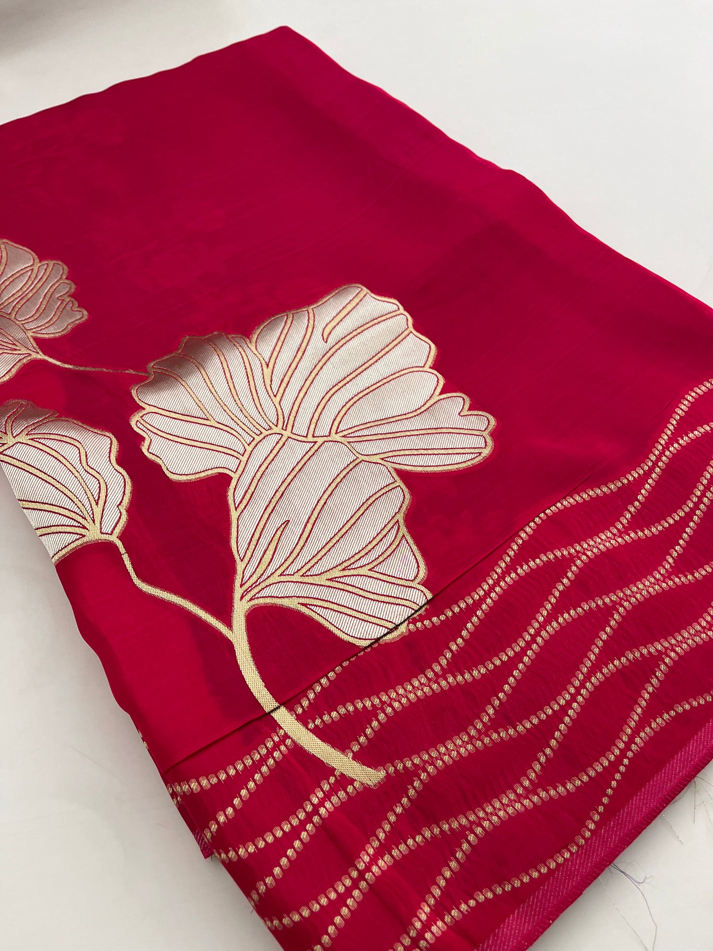 Chinnon Silk Premium Lily Green x Red-1121