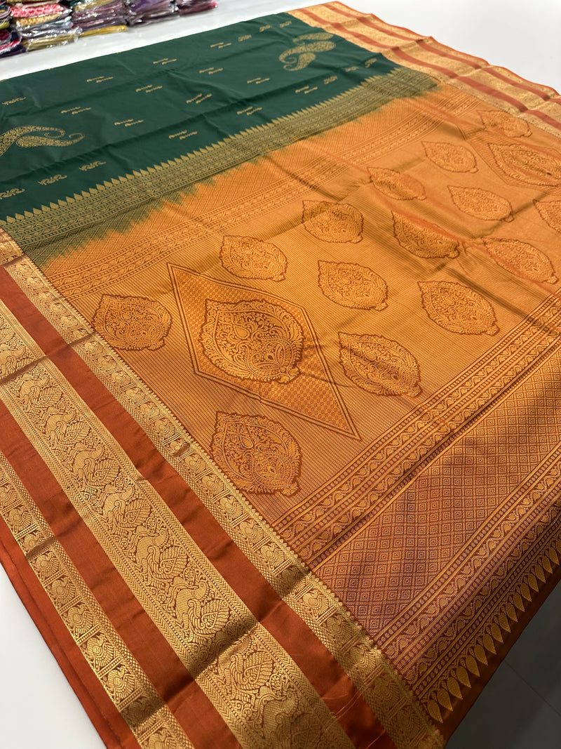 Semi Kanchi Silk Saree-JU7