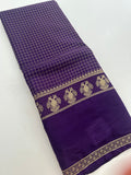 Fancy Checks Crape Silk Saree -M30