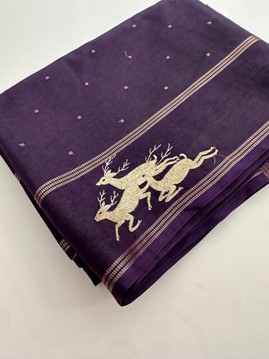 Premium Tussar Work Gold weaving BUTTAS -M25