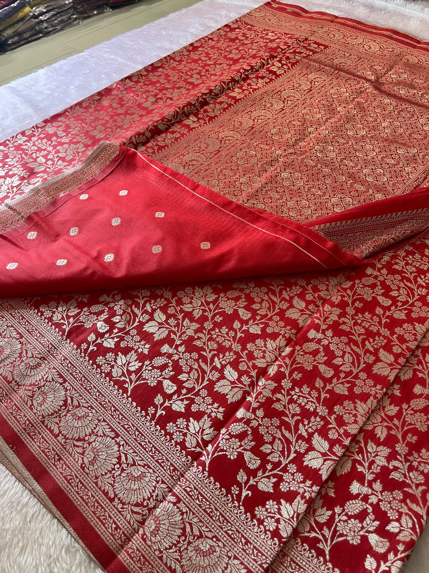 Tussar Silver Brocade