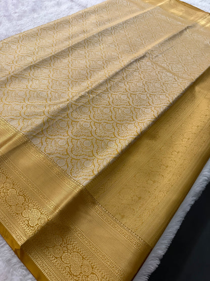 Tissue Semi Kanjeevaram Silk Gold-A30