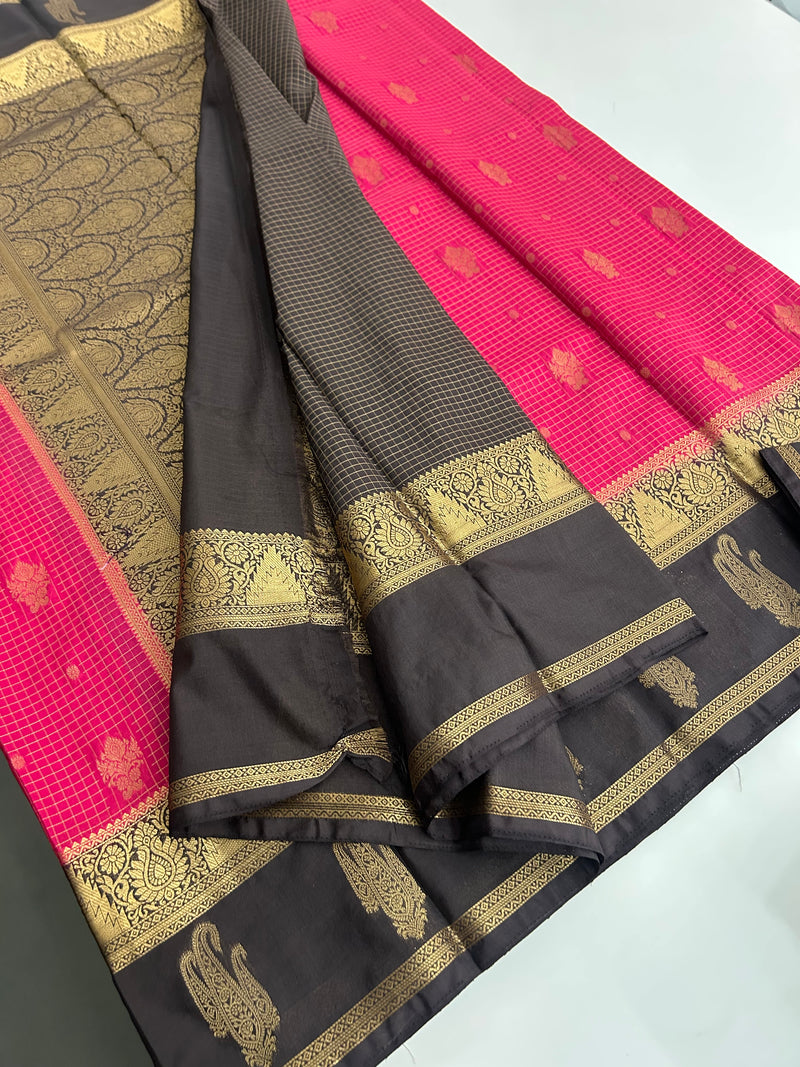 Semi Mysore Silk Saree-JU31