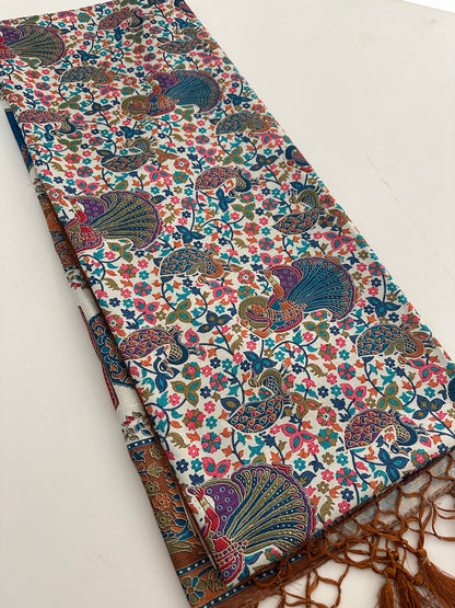 Kalamkari Tussar Printed-M26