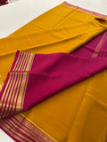 80GSM Pure Mysore Crape Silk Sarees-AU4