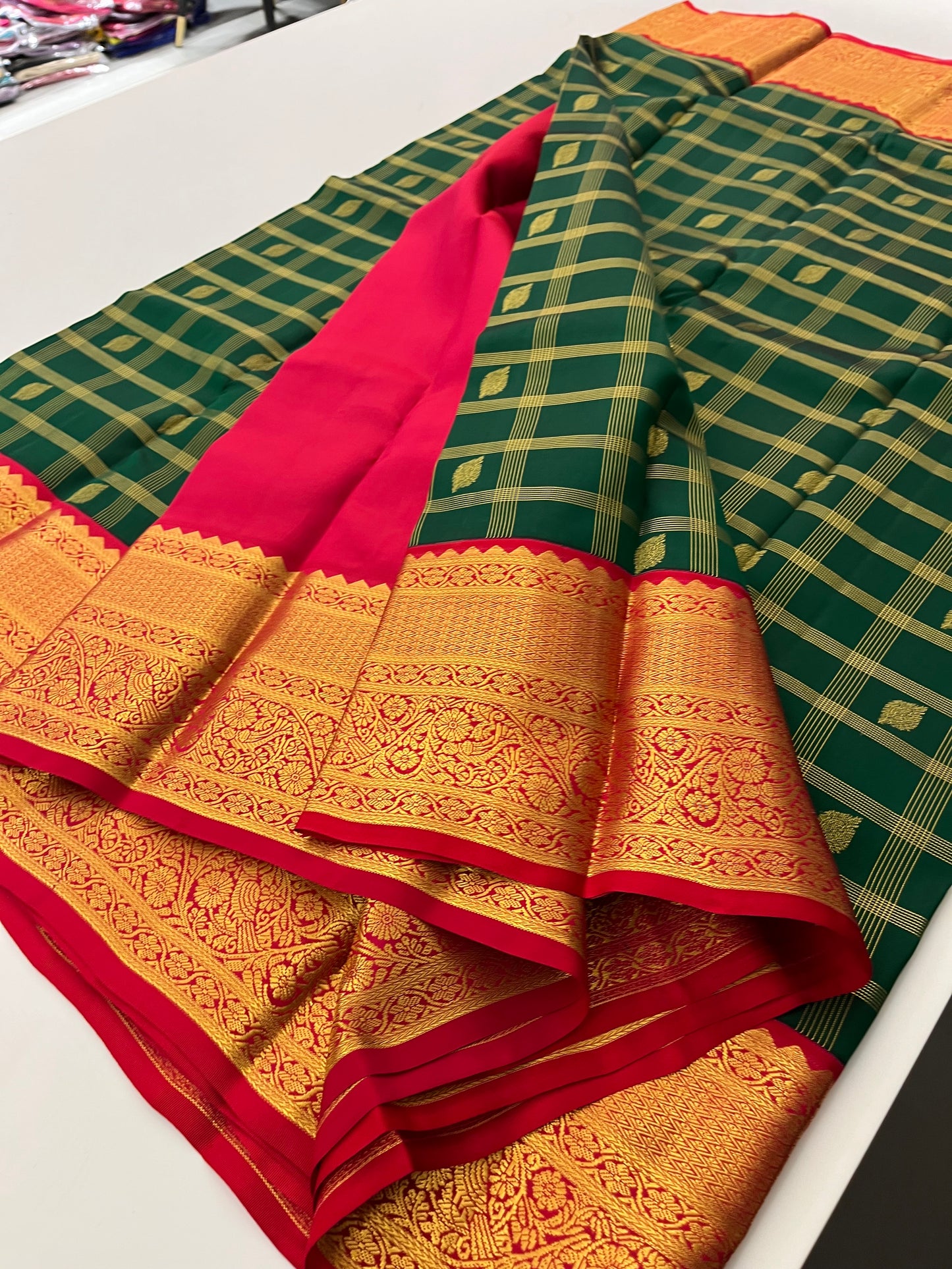 Pure Kanchipuram silk saree with silk mark certified