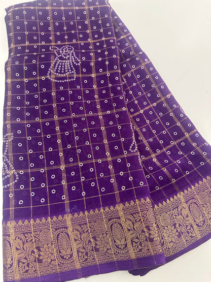 Crape Chiffon Fancy Saree-J1