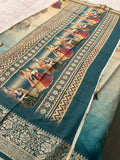 Kalamkari Printed Crape-JU14