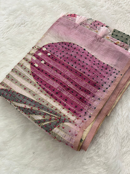 Knot Work Fancy Saree-F17