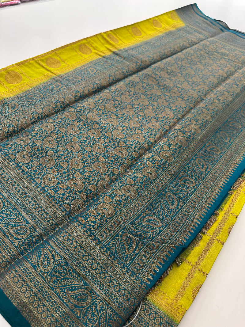 New collection in South Cotton Silk sarees for Varmahalaxmi with contrast matching blouse piece🌹-AU3 (Copy)
