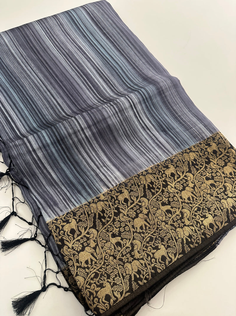 Crape Banarsi Designer Saree-JU4
