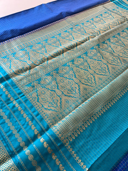 Crape Banarasi Checks Contrast