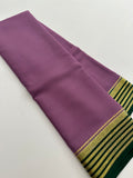 80GSM Pure Mysore Crape Silk Sarees-AU4
