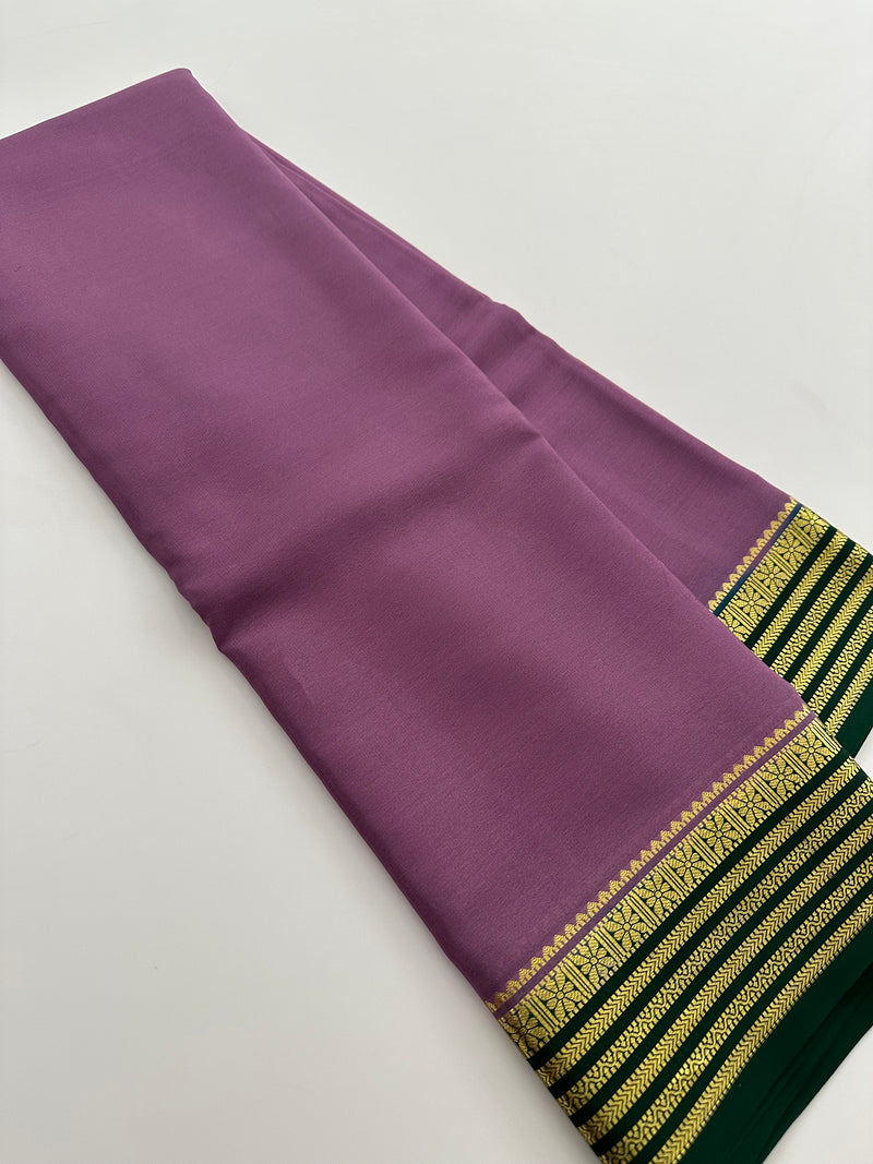 80GSM Pure Mysore Crape Silk Sarees-AU4