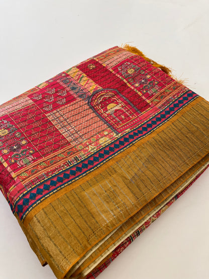 Crush Tussar Printed