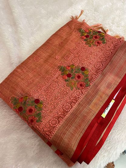 Designer linen Fancy Embroidery Buttas