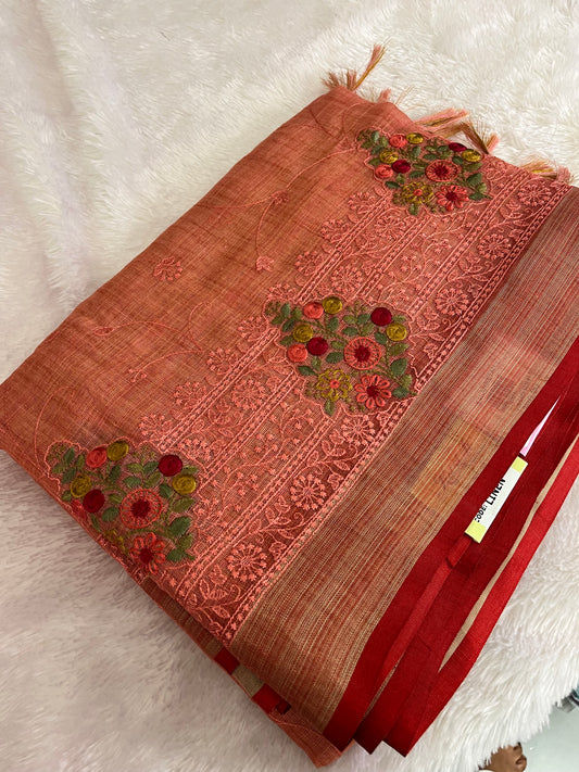 Designer linen Fancy Embroidery Buttas
