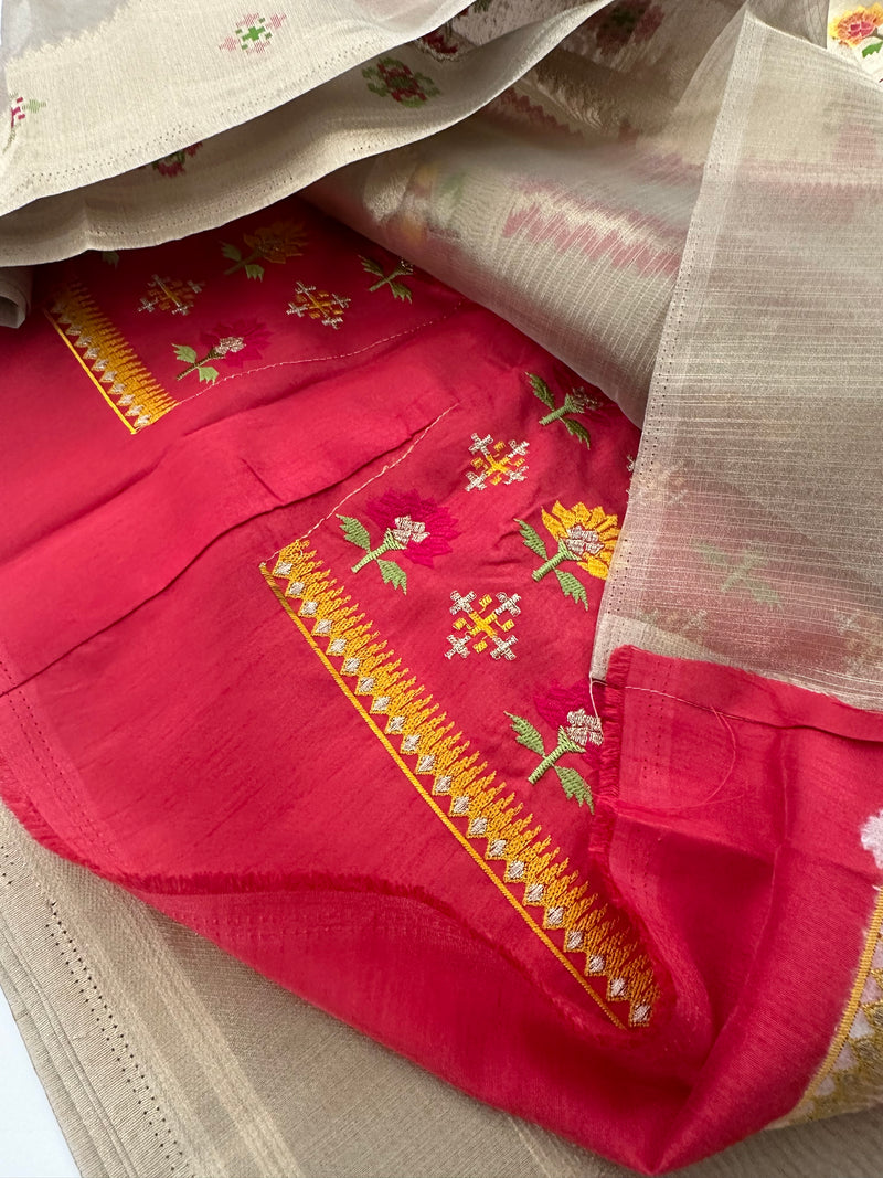 Tissue Organza Paithani Pallu-JU4