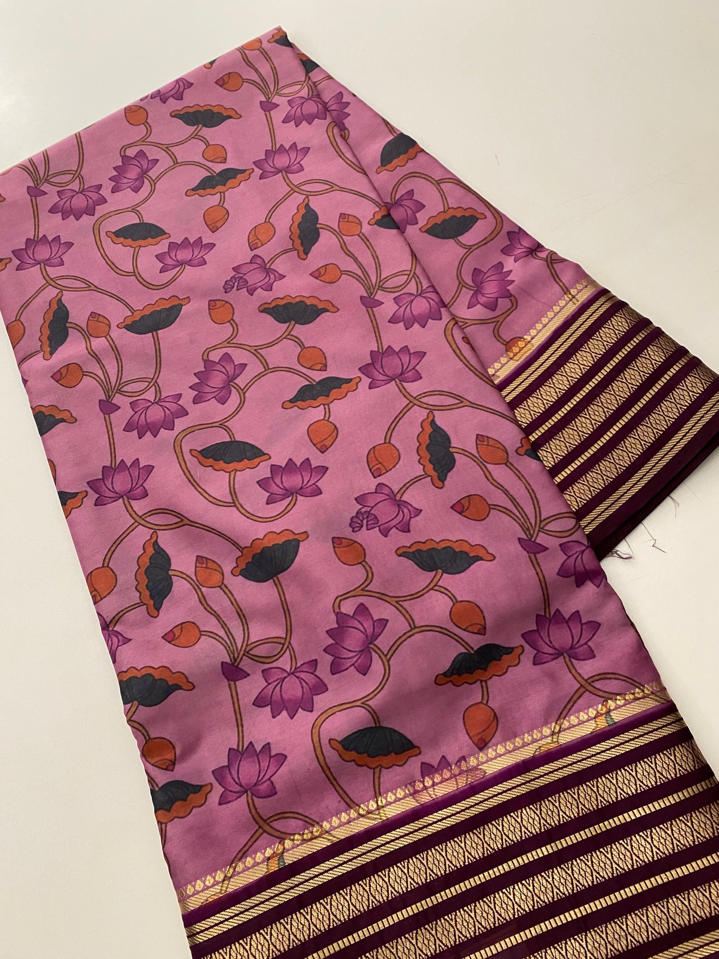 149 floral semi mysore silk