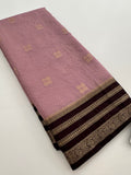 Semi Mysore Silk Checks Saree with Butta-AU16