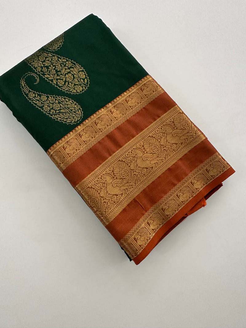 Semi Kanchi Silk Saree-JU7