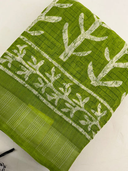 Batik Linen Saree