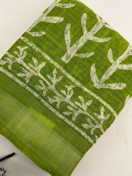 Batik Linen Saree