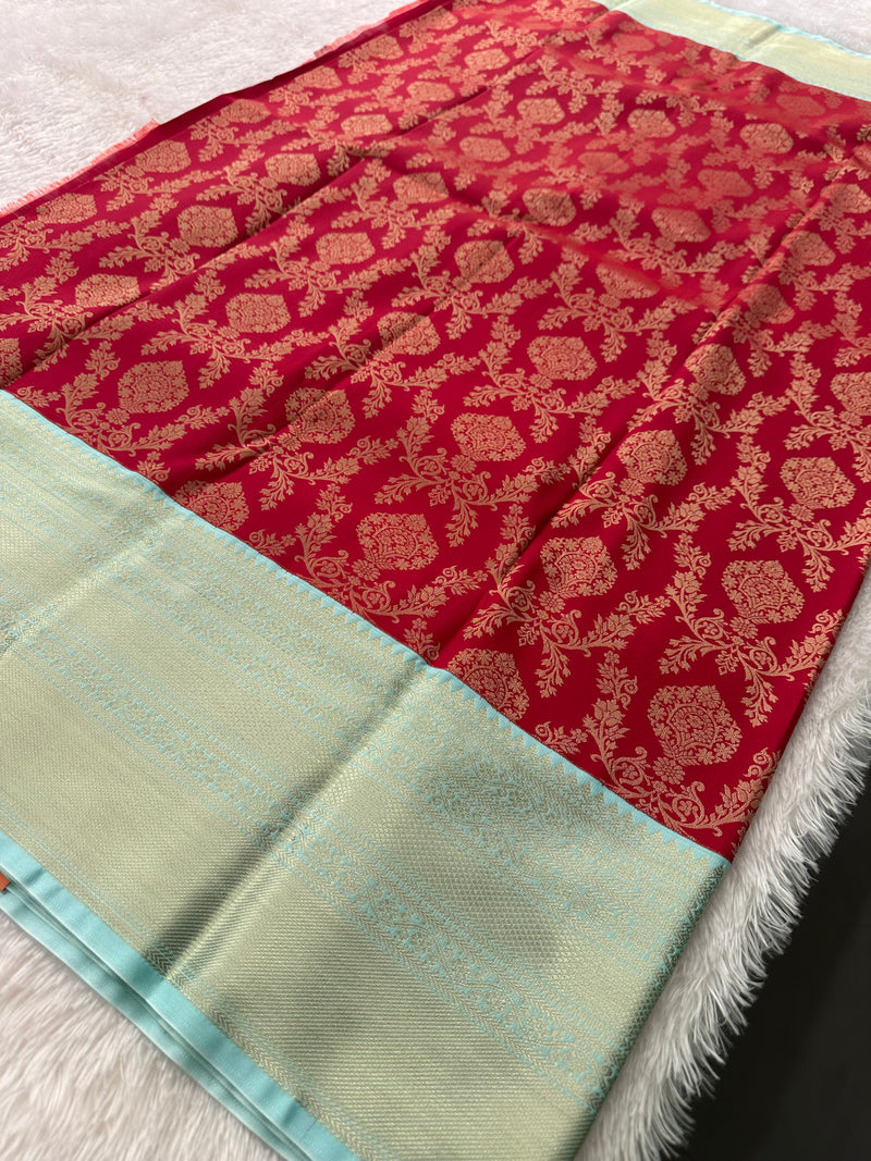 Tissue Kanchi Semi Silk Saree-JU8