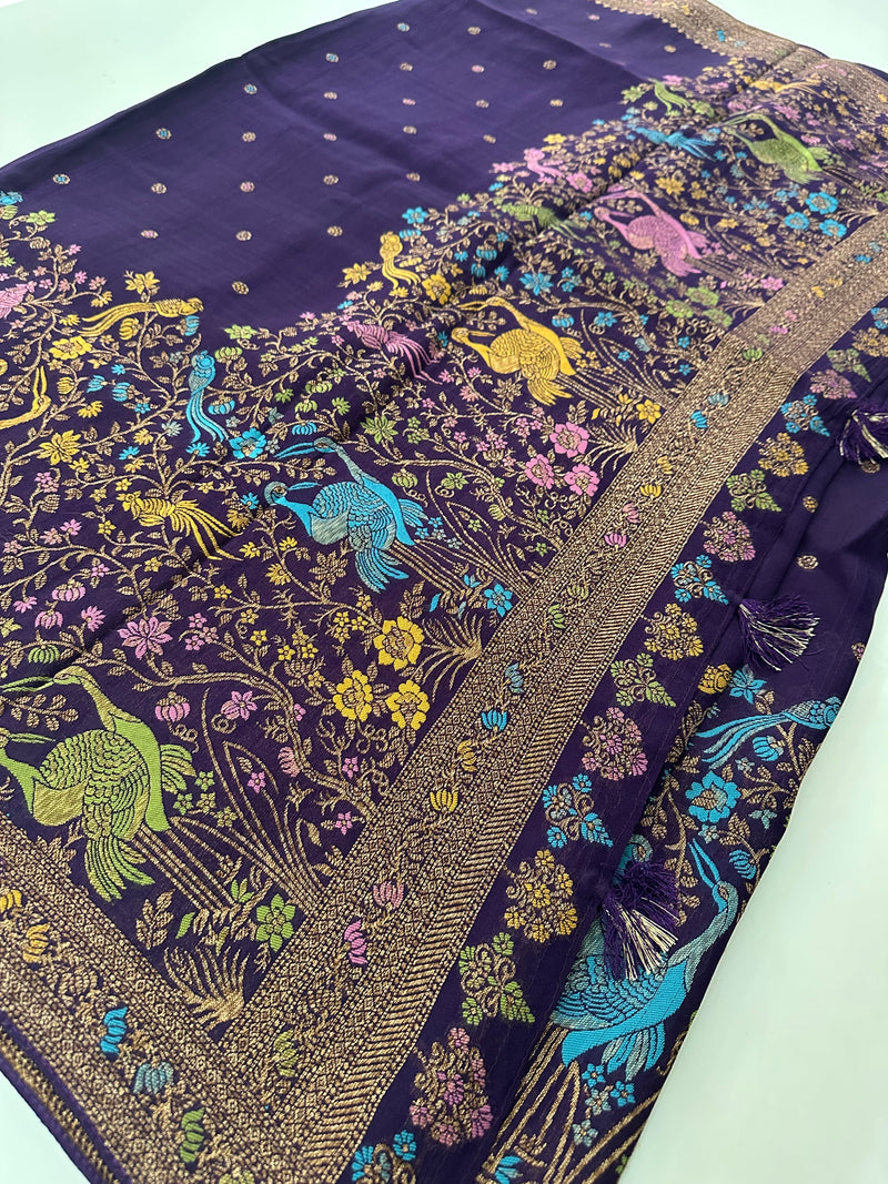 Full Weaving Pure Tussar Premium Designer Saree-J26