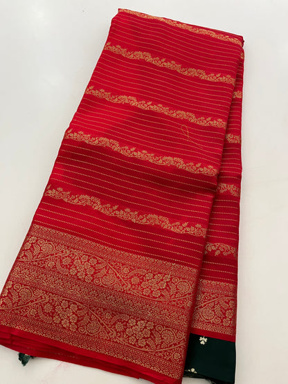 279 SEMI CREPE HORIZONTAL STRIPES SAREES