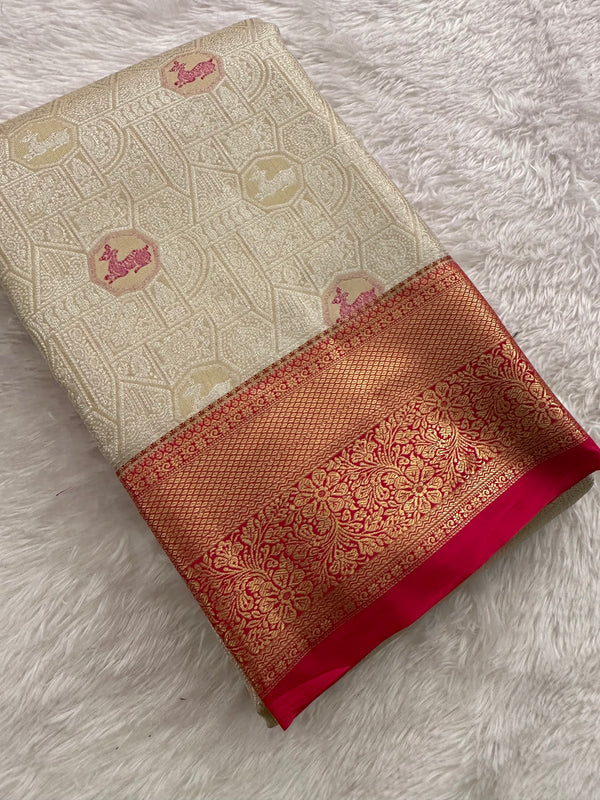 Tissue Kanchi Semi Silk Saree-JU8