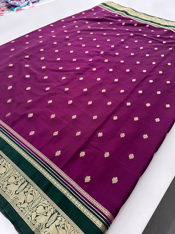 Semi Mysore Crape saree-AU13