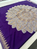 🌹Beautiful Soft Georgette Sarees,, Centric Weaving Big Floral Buttas all over,, self blouse with butties 🌹 JU27