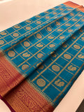 New collection in South Cotton Silk sarees for Varmahalaxmi with contrast matching blouse piece🌹-AU3