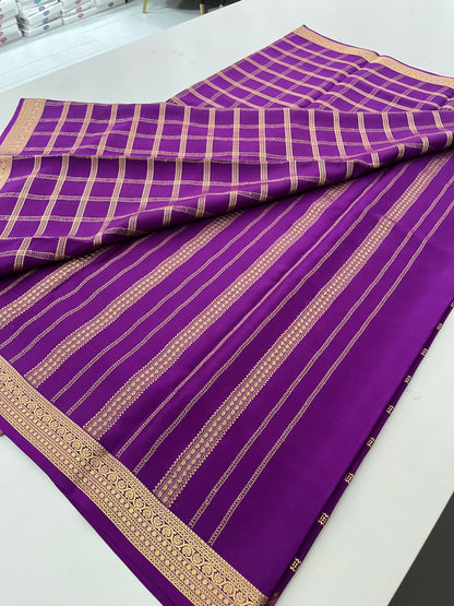 Pure Crepe  Mysore Silk Saree
