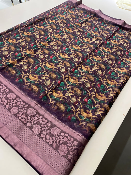Premium printed Brosso Saree