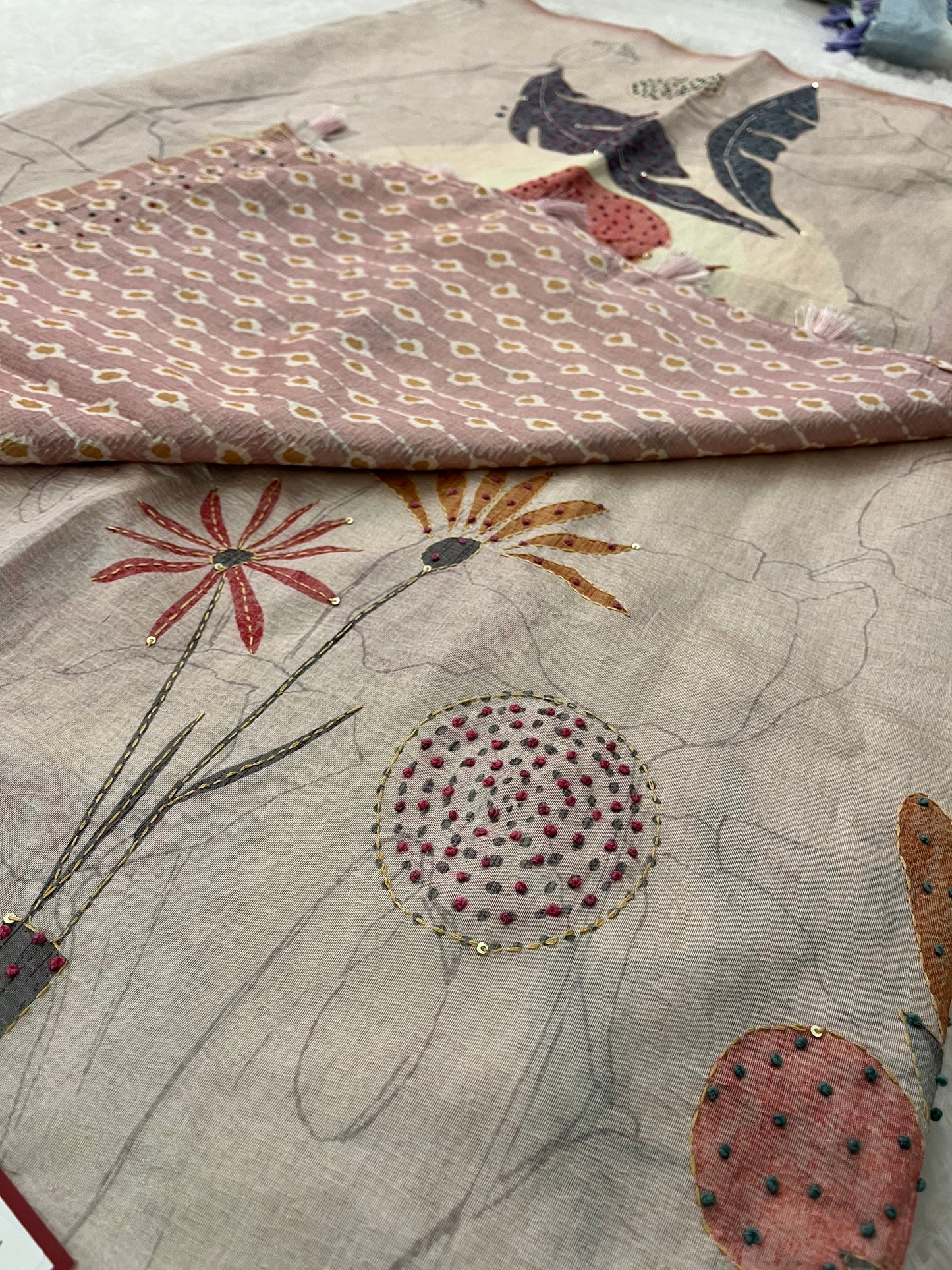 Knot Work Fancy Saree-F17